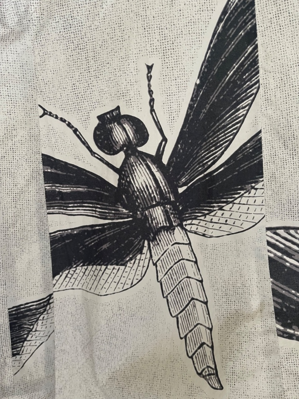Rundholz Black Label, NWOT, Dragonfly Graphic, Cotton, Sleeveless Dress: Size L - Picture 3 of 7